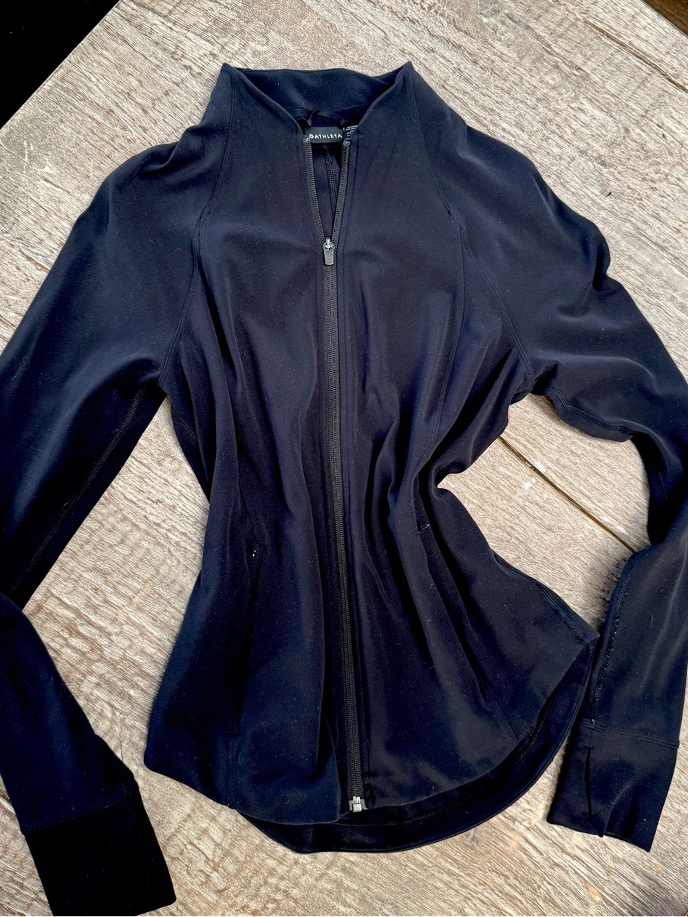 Athleta Black salutation jacket